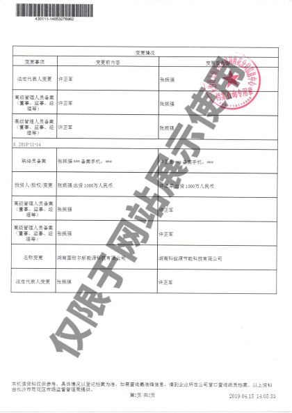 科世源企業(yè)名稱變更證明